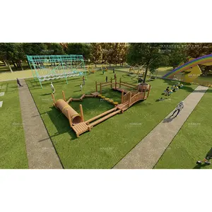 Hanlin tasarım Panda tema açık çocuk oyunları tırmanma yapısı topluluk parkı çocuk oyun sistemi manzara tasarımı