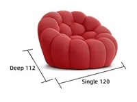 Fauteuil d'appoint moderne et durable en tissu éponge compressé sous vide, fauteuil lounge modulaire monoplace, fauteuil à bulles, gain de place