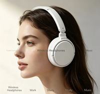 Casque sans fil supra-auriculaire avec microphone intégré pour V5.3, autonomie de 15 à 20 heures, réduction de bruit ENC, métal, aviation, audiophile