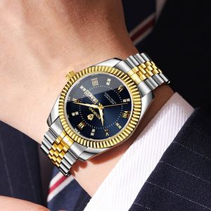 Binbond Men's Watch Analog Quartz 11mm Stainless Steel Band Waterproof Calendar Luminous Week Date Display - Product Image 3