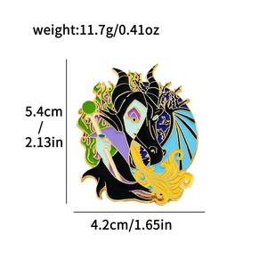 Wholesale New Designs Unisex Metal Brooch <b>Pins</b> Skeleton Jack Black Witch Character Enamelling DIY Clothing Decorations - Product Image 6