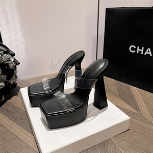 Superbe Sandales à Talons Hauts Ouverts 2024, Effet Verre, Ultra-Fines, Nouvelle Collection, Très Esthétiques - Product Image 2