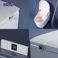 WC intelligent mural européen MWD CE, sans bride, siphon en P 180 mm, réservoir encastré, bidet intelligent mural, vente en gros OEM