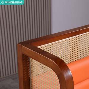 Juego de restaurante personalizado, muebles de cafetería, banco de madera de ratán de estilo americano comercial, juego de mesa y sillas - Product Image 5