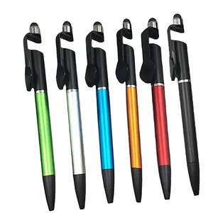 Hot sale advertising promotional QR Code 2 in 1 Plastic ballpoint stylus pen with Logo customization