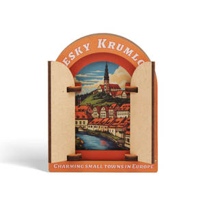 Imán de nevera de madera personalizado de doble capa de alta calidad recuerdo grabado imán de nevera de madera rectángulo para suministros decorativos - Product Image 6