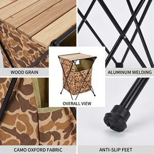 Table de pique-nique pliante en aluminium <span class=keywords><strong>Qing</strong></span> <span class=keywords><strong>Mu</strong></span>, personnalisée, pour le camping en plein air, légère et mobile - Product Image 5