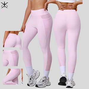 High-Waisted Butt-Lifting Yoga <strong>Pants</strong> Breathable Patchwork Side-Pocket Leggings Quick-Dry Athletic Training Cycling Fitness <strong>Pants</strong> - Product Image 1