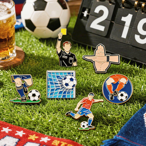 Pins Personalizados de Artículos Promocionales para Fanáticos del Fútbol, Insignias de Clubes de Fútbol al por Mayor, Números de Jugador en Camisetas, Pegatinas Metálicas para Teléfonos para Zonas de Fanáticos - Product Image 4