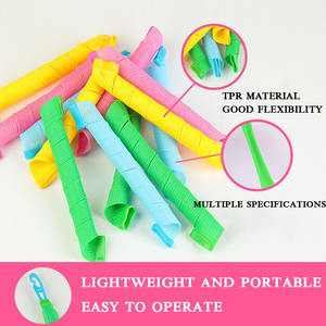 Rizadores de Cabello sin Calor Personalizados al por Mayor, Juego de Rodillos para Cabello DIY en Espiral y Ondulados, Rodillos Mágicos de Múltiples Tamaños con Ganchos de Estilizado - Product Image 2