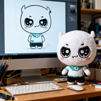 OEM ODM Peluche Mascotte Promotionnelle de Haute Qualité, Poupée en Peluche Personnalisée, Animaux en Peluche, Jouet en Peluche Personnalisé, Dropshipping