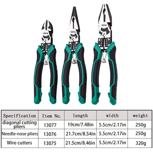 Kìm lò xo xanh chất lượng cao, mũi nhọn, Kìm cắt chéo cho tất cả các loại sửa chữa. Tay cầm tiện dụng. - Product Image 2