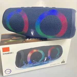 RGB Speaker Bluetooth, tanpa kabel musik FM Radio tahan air kartu TF Mini portabel luar ruangan Bass Stereo lampu Led isi daya 5