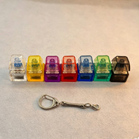 Porte-clés Fidget Coloré Transparent avec Capuchon de Clavier, Jouet Lumineux en Forme de Bouton de Clavier Mécanique, Pendentif Anti-Stress Cliquable pour Gamers