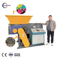 Déchiqueteuse hydraulique de fibres de plastique en blocs, broyeur de déchets domestiques, déchiqueteuse de filets de pêche, déchiqueteuse de bois