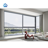 Foshan Triple Glazing Fenêtre fixe en aluminium pare-balles à triple vitrage, portes et fenêtres en alliage d'aluminium insonorisées