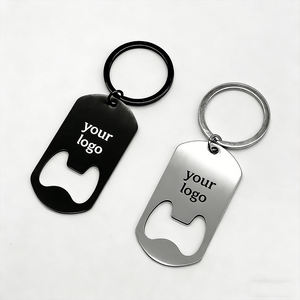 Stainless Steel Custom Logo Color Laser Printing Beer Bottle Opener <b>Personalized</b> Metal Key Chain Gift for Business - Product Image 2