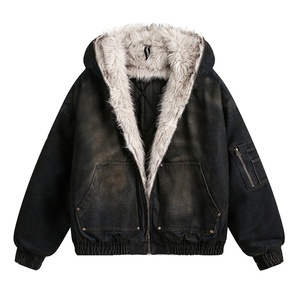 AIMEIS giacca <span class=keywords><strong>in</strong></span> Denim <span class=keywords><strong>con</strong></span> fodera paffuta retrò <span class=keywords><strong>con</strong></span> cappuccio <span class=keywords><strong>cappotto</strong></span> invernale Casual da <span class=keywords><strong>donna</strong></span> - Product Image 3