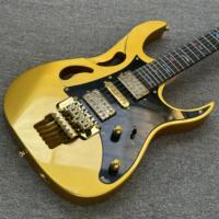 Ibn Brand High Quality 7V Electric Guitar Gold Color Gold Hardware HSH Pickup 6 Steel Strings Glossy Surface Mahogany Body