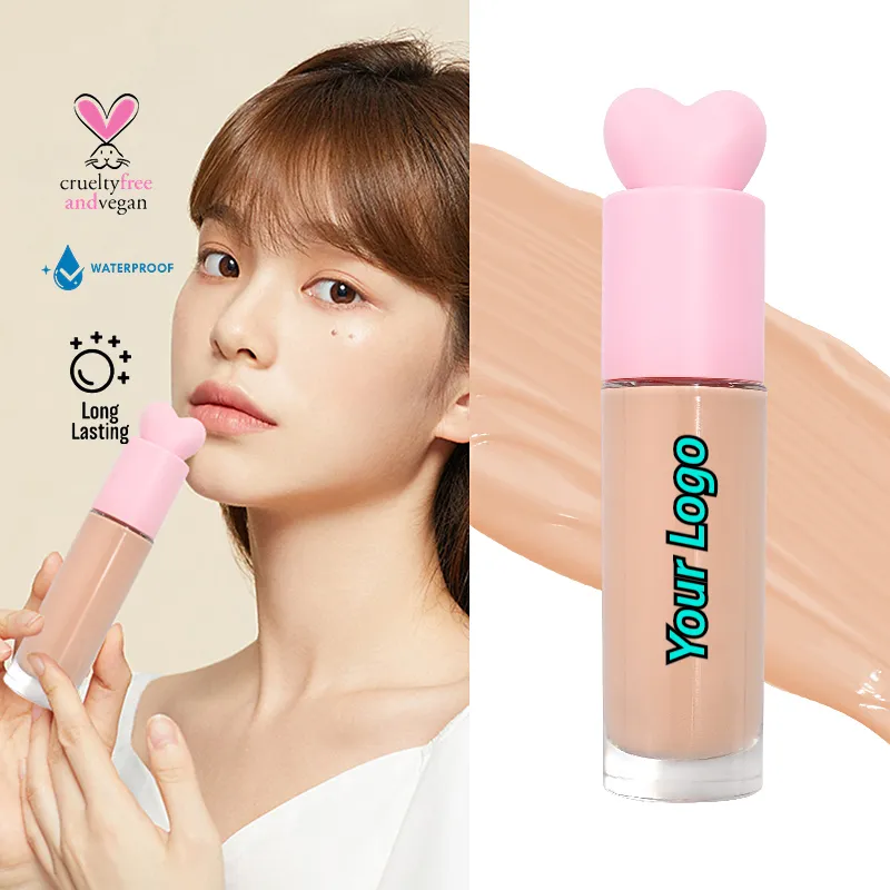 Vegan No Break Out Foundation cair untuk kulit kering dan berminyak dengan cakupan penuh dan tabir surya SPF 20