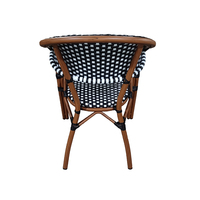 Meubles de jardin en bambou et osier économiques, de haute qualité, style contemporain, ensemble table et chaises imperméables pour hôtel, école