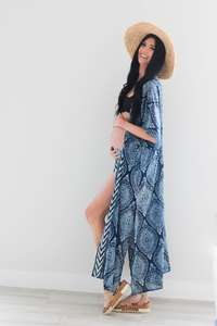 Women's Cotton Printed Fit & Flare Stylish Kaftan <b>Long</b> Dress Women's Cotton Maxi Kaftan Sexy <b>Nighties</b> Handwoven Product - Product Image 3