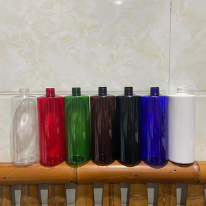 Bouteille en plastique PET Hengjian 500 ml blanche, marron, verte, noire pour emballage de produits de soin de la peau et des cheveux, flacon souple pour huile et shampoing avec bouchon à vis - Product Image 4