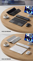 Keyboard dan Mouse Nirkabel Set Komputer Mini Lipat Portabel Berkualitas Tinggi untuk Gaming