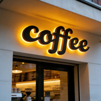 Letras 3D con Retroiluminación LED para Edificios Comerciales, Logotipos Acrílicos Personalizables, Letreros Publicitarios para Interiores/Exteriores, Personalización de Fábrica