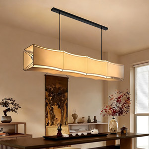 Japanese Style Long Pendant <b>Light</b> 120Cm 150Cm Led E27 Six Head Chandelier For <b>Dining</b> Room Tea Room Home Decor - Product Image 4