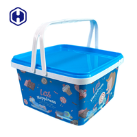 Boîtes en plastique carrées empilables, recyclables, de qualité alimentaire, sans BPA, avec étiquetage personnalisé, emballage en PP pour nouilles
