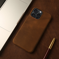 Vente en gros de couverture de téléphone en cuir pleine fleur véritable en cuir de vachette véritable pour iPhone 12 13 14 15 16 Pro Max Plus étui de téléphone portable
