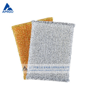 DeepTouch Scouring Pads 3-Pack Thickened Gold Silver High Density Dishwashing Cleaning Pads Rectangle Shape For Pots And Pans - Product Image 3