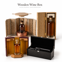 Boîte de rangement rigide haut de gamme en bois, faite à la main, finition mate, pour bouteille de whisky, XO, brandy, liqueur, emballage cadeau personnalisé OEM
