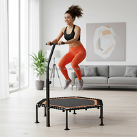 Trampolín Rebounder Zoshine con Manillar Ajustable, Diseño Silencioso con Bungee, Mini Trampolín para Ejercicio en Casa