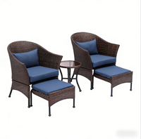 Ensemble de canapés d'extérieur modernes de luxe en acier inoxydable, résistants aux intempéries, écologiques et confortables pour appartements, hôtels et cours