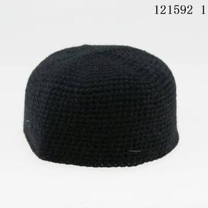 Gorro Taqiyah de Lana Tejido a Mano Transpirable, Gorro de Punto Musulmán, Gorro Islámico para Oración Yaseen, Color Sólido, para Todas las Estaciones - Product Image 1