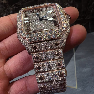 Men's Watch Fashion Square Mosan Diamond Roman Scale Watch High Quality Men's Large Dial Mechanical Watch - Product Image 6