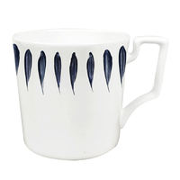 Service d'assiettes à salade écologiques motif fleur bleue, style nordique européen, design personnalisé, en porcelaine fine légère, pour mariages et restaurants