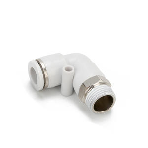 ข้อต่อเร็วแบบนิวเมติก Airtac APL8-02 ทำจากทองเหลือง ขนาด 8 มม. รุ่น PL8-01 สีขาว รุ่น PL10-03 ข้อต่อเกลียวนอกแบบงอ สำหรับท่อลม - Product Image 2