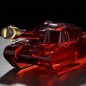 Botella de Vidrio Hecha a Mano de 1000 ml con Forma de Tanque para Brandy / Decantador de <span class=keywords><strong>Whisky</strong></span> - Product Image 2