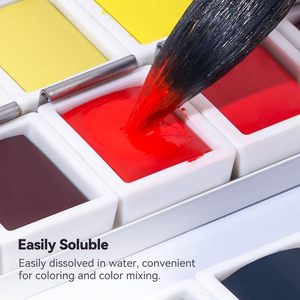XinyiArt 48 colores pasteles sólidos pintura de <span class=keywords><strong>acuarela</strong></span> de grado artístico con <span class=keywords><strong>caja</strong></span> de Metal portátil para artistas principiantes aficionados estudiantes - Product Image 4