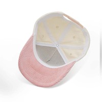 Gorra de Béisbol Deportiva Formal de 5 Paneles para Mujer, de Color Sólido, con Logotipo Personalizado Bordado a Mano, de Dos Tonos