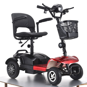 Scooter électrique quatre roues L-100 rouge pliable et léger pour personnes âgées et handicapées - Product Image 2