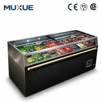 MUXUE OEM Vente en gros Congélateur îlot combiné R290 à vitrine ouverte, congélateur coffre multi-sections, congélateur îlot pour supermarché