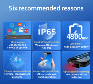 Thcan gồ ghề công nghiệp thu thập dữ liệu cầm tay Android thiết bị đầu cuối PDA thiết bị di động cho kho sử dụng - Product Image 5