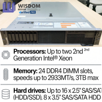 热销戴尔 Poweredge R740 2U 2-socket 网络系列服务器 R730 R750 R760XS 用于虚拟化的计算机机架服务器
