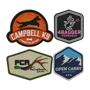 Flying Vipers Seaelks Dragons Tigers Fighting Griffins Squadron Soft PVC Rubber Patch Badge With Hook Loop Backing PVC Patches