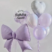 Matte Große Schleife Helium-Folienballon für Geburtstagsfeiern, Eventdekoration und Überraschungsarrangements im Prinzessinnen-Stil