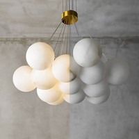 Amerikanische Moderne Bubble Ball Natürliche Marmor-Kugel Pendelleuchte für Wohnzimmer, Esszimmer und Schlafzimmer